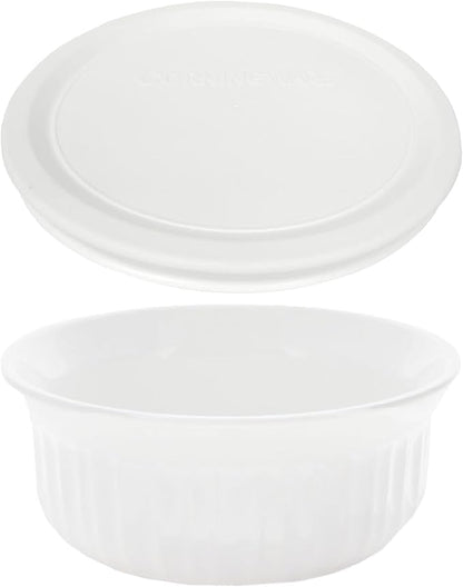 CorningWare FS16 16oz Round French White Casserole Dish w/F-16 French White - Image 5