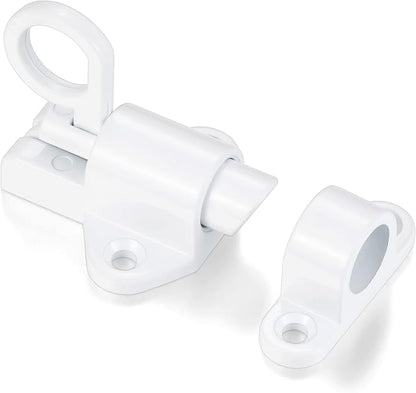 2 Packs Self-Closing Latches，White Spring Door Lock，Resilient Bolt Latch - Image 6