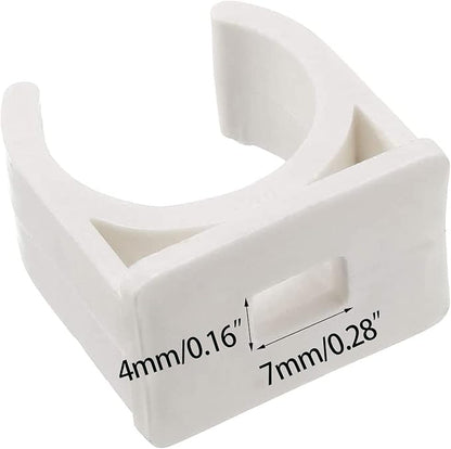 BVO 100 Pcs U-Shaped PVC Water 25mm Pipe Clamps, Suitable - Image 4
