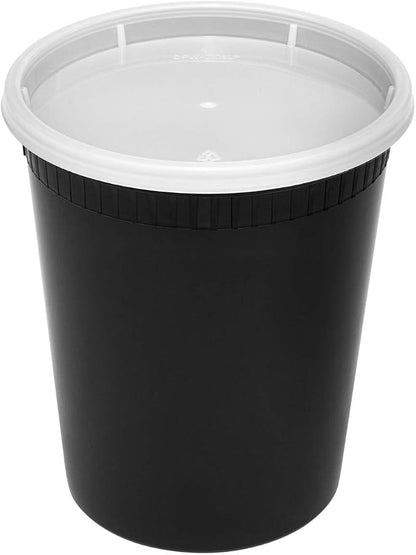 Karat [32oz - 240 ct Black PP Injection Molded Round Deli Containers - Image 6