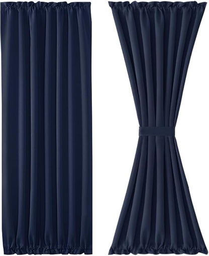 DWCN French Door Curtains – Rod Pocket Thermal Blackout Curtain - Image 6