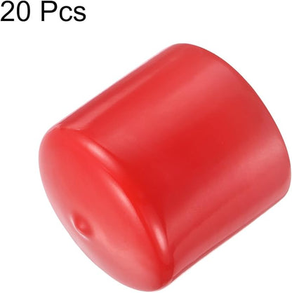 uxcell 20pcs Rubber End Caps 48mm ID Vinyl Round Tube Bolt Cap Cover Thread - Image 2