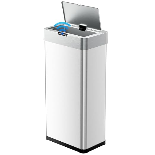 TLSUNNY 13.2 Gallon Motion Sensor Trash Can, Touchless Automatic Garbage Can by TLSUNNY
