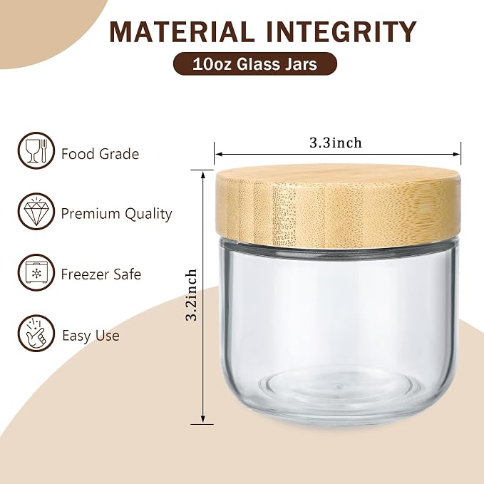 OcePor 6 Pack 10oz Glass Jars - Image 2