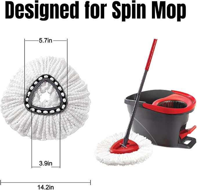 16Pcs Spin Mop Replacement Heads, Easy Cleaning Spin Mop Heads, Deep Clean - Image 2