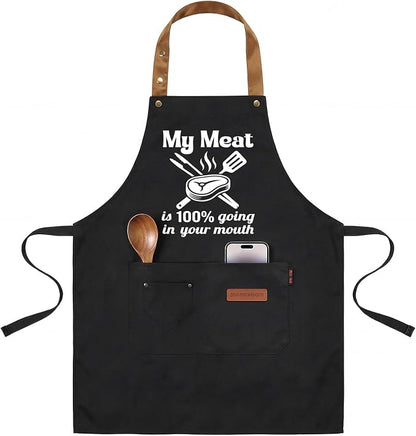 My Meat is 100% Going in Your Mouth Sign Apron by INNORU