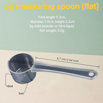 2-Pack Transparent 5 Gram 10 ML Teaspoons Measuring Spoons Scoop - Image 5