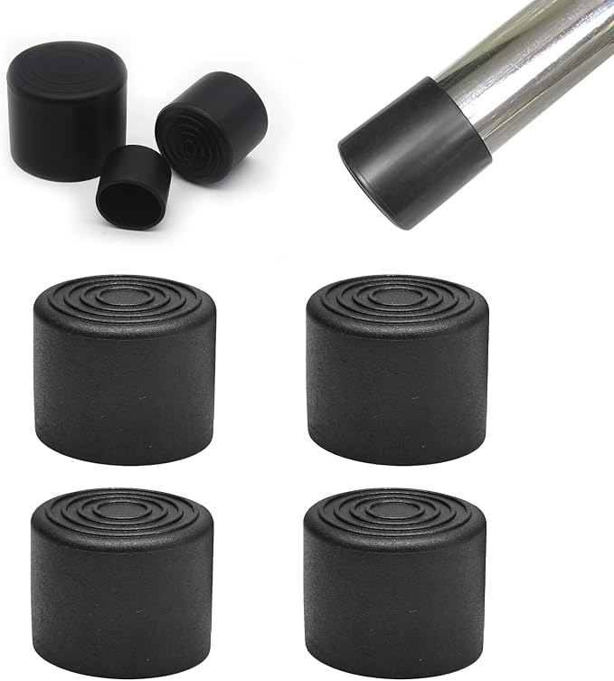 4 Pcs 1-1/2" Round Rubber Chair Leg Caps, PVC Table Leg Covers, Flexible & by BOPOREAE