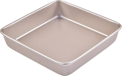9x9 Baking Pan, 9 inch Brownie Pan, Nonstick Carbon Steel, Shallow Dish Bakeware by Bakeley