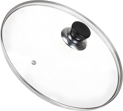 10 Inch Pan Lid, 10 Inch Frying Pan Lids, Tempered Glass Cast Iron Lid by Eptcp