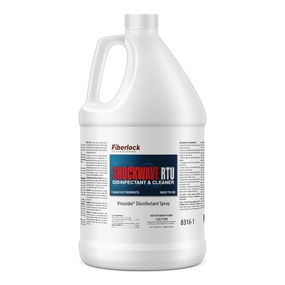 Fiberlock ShockWave RTU Disinfectant Cleaner, 1 Gallon, Hospital Grade by Fiberlock