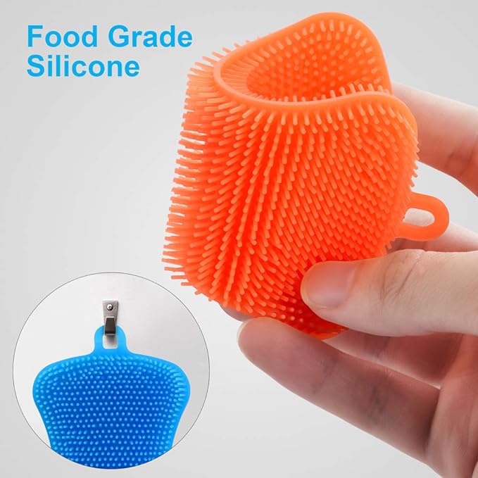 3PCS OstWony Silicone Dish Sponges, Super Food-Grade Silicone Sponges, Especial - Image 2