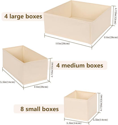 Drawer Organizer Clothes, 16 Pack Dresser Organizer Bins, Foldable Closet - Image 2