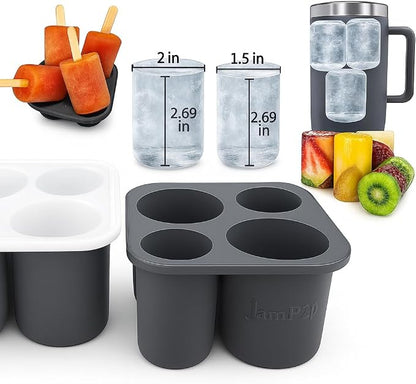 Large 2+ inch cylinder Ice Cubes by JamP2PJamPointtoPoint