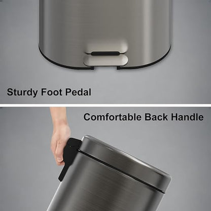 3.2 Gallon Small Bathroom Step Trash Can - Image 5