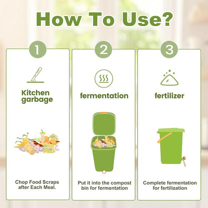 Compost Bin Outdoor, 21 L Garden Composting Bin Bags, Breathable Screen Window - Image 4