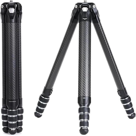 Falcam TreeRoot F38 Pro Carbon Fiber Tripod, 61" Quick Lock Travel Tripod, 5kg Load, F22 Interfaces, 1/4" Screw, Carry Strap Holes for DSLR, Mirrorless, and Video Cameras (R140T)