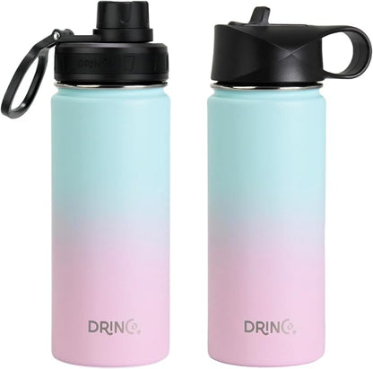 DRINCO Stainless Steel Water Bottle Spout Lid Vacuum Insulated Double Wall - Image 3