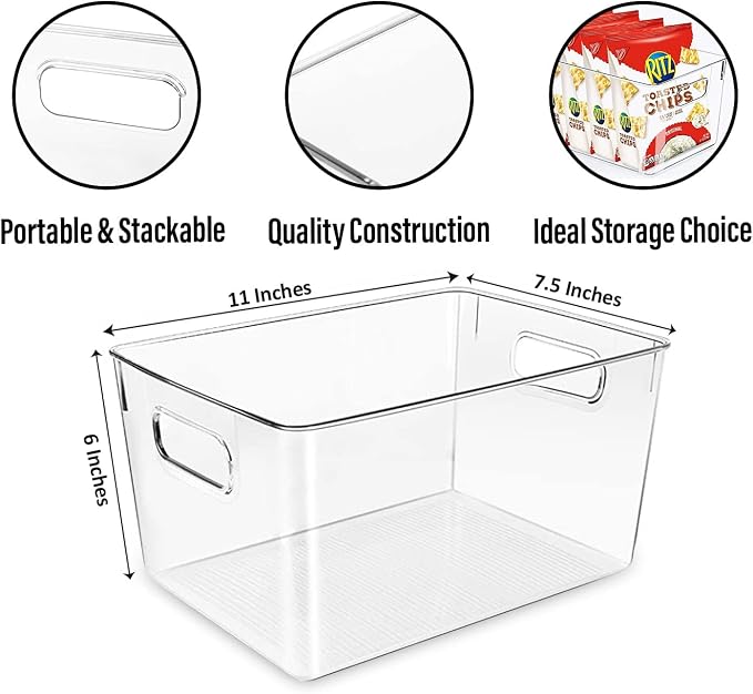 Clear storage organizer bins, Kitchen Cabinet Organizers and Storage Baskets - Image 2