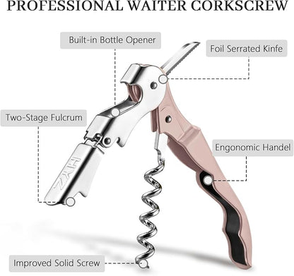HYZ 2-Pack Wine Opener Waiter Corkscrew, Professional Wine Key - Image 2