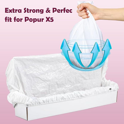 Trash Bags for Popur X5 Litter Box – Thickened, Leakproof Design, 7-Day Odor - Image 6