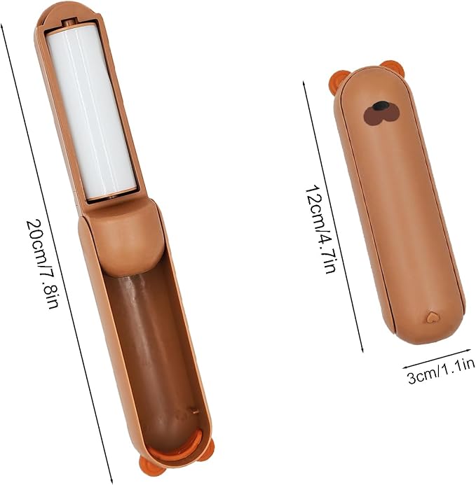 Travel Lint Roller Mini, Cute Bear Resuable Lint Rollers - Image 2
