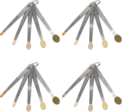 4Pack Mini Measuring Spoons Set, Heavy Duty Stainless Steel Teaspoon by BERYLER
