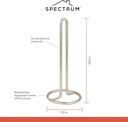 Spectrum 41078 Diversifies Designs Paper Towel Holder, 2 Ounce, Satin Nickel - Image 5