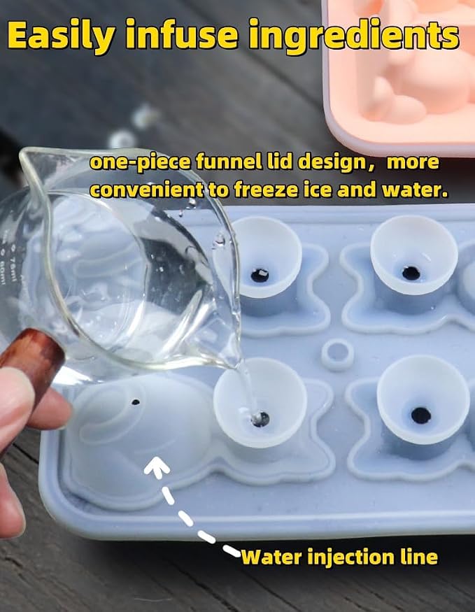 Cute 3D Cat Silicone Ice Cube Tray Mold Cartoon Animal Ice Box BPA-Free - Image 7