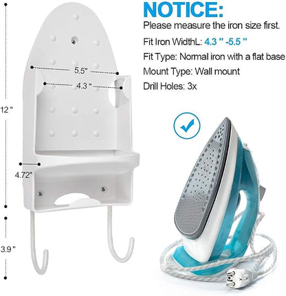 Ironing Board Hanger Wall Mount Iron Hanger Ironing Board Rack Electric Iron - Image 3