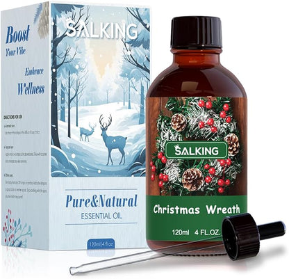 SALKING Christmas Wreath Fragrance Oil, 120ml Premium Essential Oils by SALKING