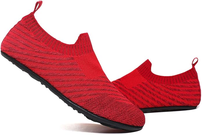 QZKDM Lightweight Slip on Grip Indoor House Slippers Barefoot Non Slip Home Exercise Yoga Shoes for Men Women