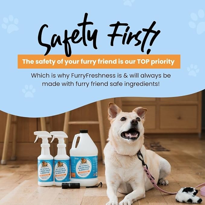 FurryFreshness Extra Strength Cat or Dog Pee Stain & Permanent Odor Remover + - Image 4