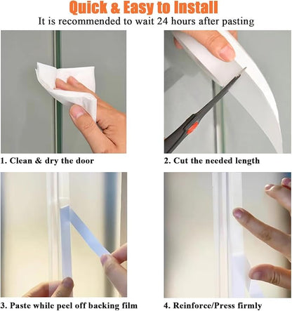 No Residue 32.8FT Door Weather Stripping Door Seal Strip, Silicone Sealing - Image 4