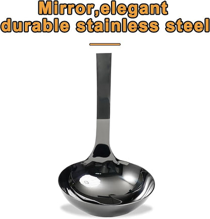 FJNATINH Stainless Steel Wok Spatula, Slotted Spatulas, Skimmer Ladle Tool Set - Image 9