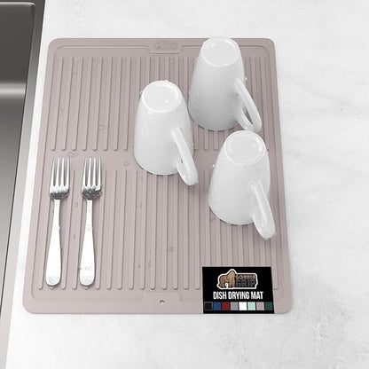 GORILLA GRIP 100% BPA-Free Patented Silicone Dish Drying Mat by GorillaGrip