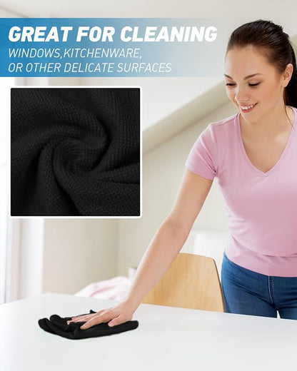 Microfiber Cleaning Cloth-24Pcs Ultra Soft Highly Absorbent Rags - Image 4