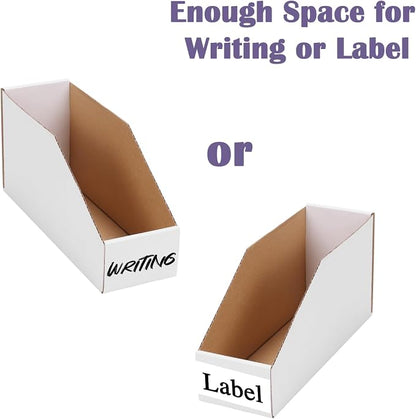 EXYGLO Cardboard Storage Bins 35 Pack, 9.4x3x4.5 Inch Cardboard Boxes, - Image 4