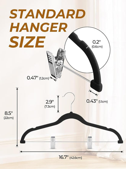 HOUSE DAY Velvet Skirt Hangers 36 Pack, Space Saving Slim Shorts Hanger - Image 8