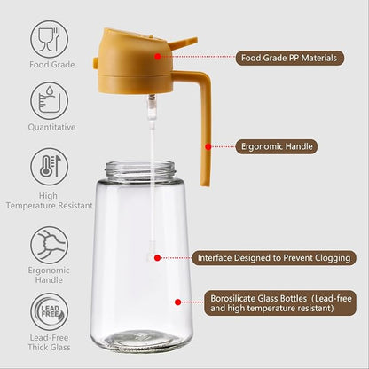 SWEET VIEW Oil Sprayer for Cooking, 16oz/470ml 2 In 1 Glass Olive Oil Sprayr & - Image 5
