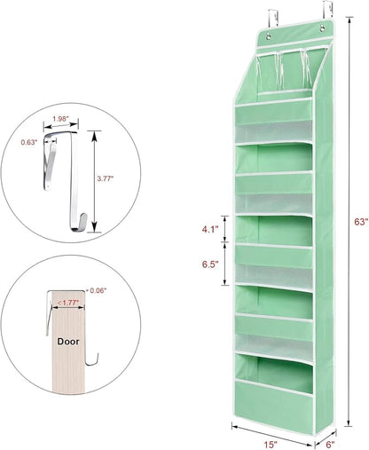 Univivi 6-Shelf Over Door Hanging Organizer Fabric Baby Door Storage - Image 6