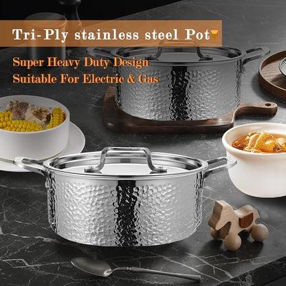 Vivicreate Tri-Ply Stainless Steel Stockpot – Deep Cooking Pot - Image 8