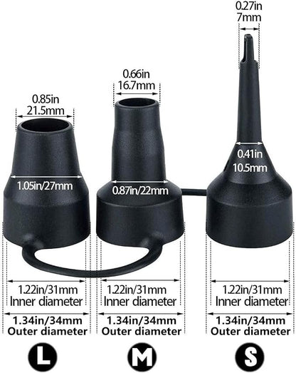 Replacement Nozzles Electric Air Pump 3 Sizes Head Plastic - Image 2