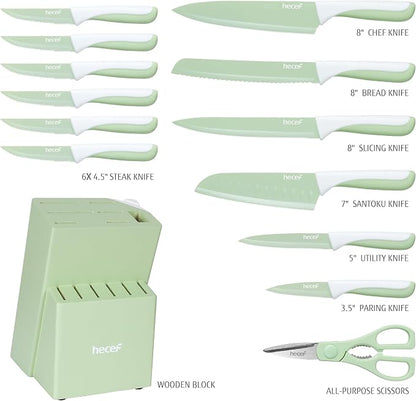 hecef 15 Pieces Kitchen Knife Set - Image 2