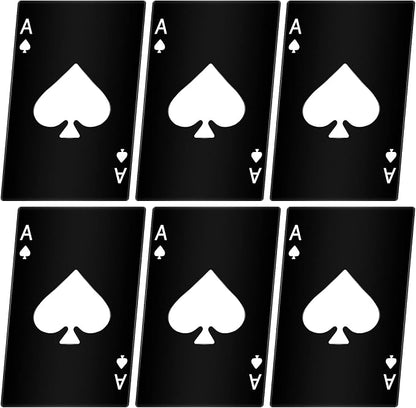 Chumia Poker Card Bottle Openers Stainless Steel Poker Card Beer Ace Bottle Cap by Chumia