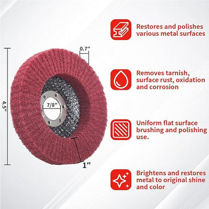 10Pcs 320 & 600 Grit Scour Flap Disc 4 1/2 Inch Angle Grinder Attachment - Image 3