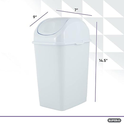 Superio Small Plastic Trash Can - Image 2