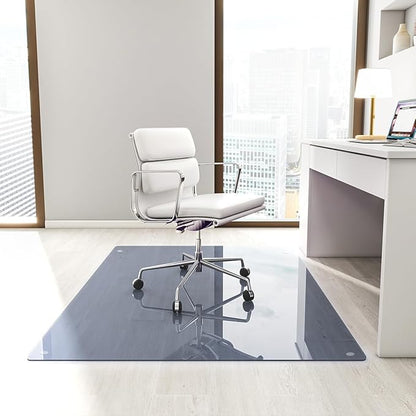 Tempered Glass Floor Mat for Office Chair, for Carpeted or Hard Floor, - Image 2