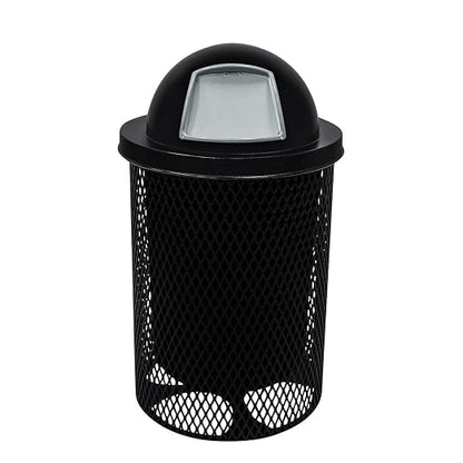 COATEDOUTDOORFURNITURE RDT-BLK Heavy Duty 32 Gallon Round Trash Receptacle by CoatedOutdoorFurniture