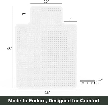 Chair Mat for Carpet, Beveled Edge Vinyl Mat - Image 2